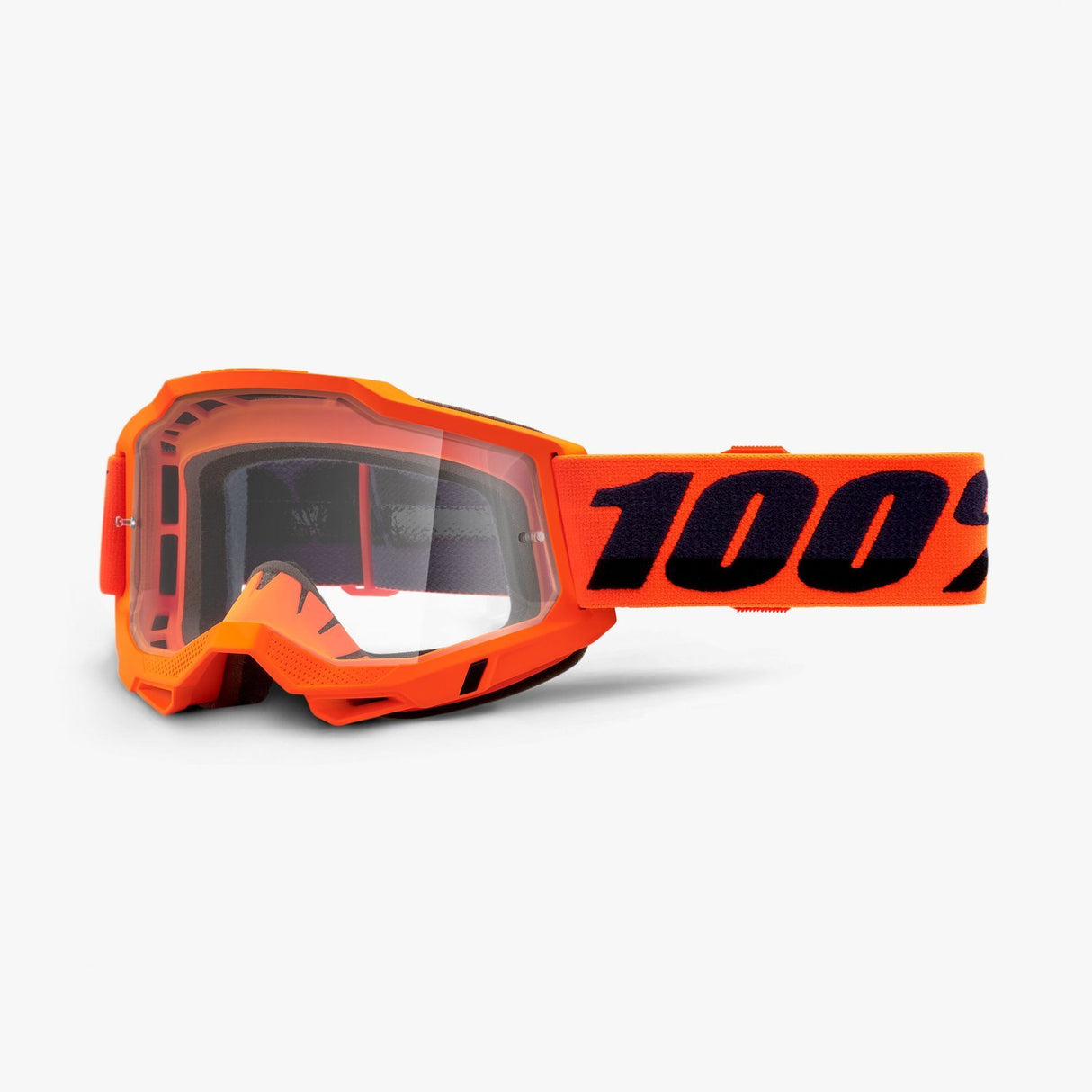 100% Accuri2 OTG Goggles Neon Orange Clear Lens