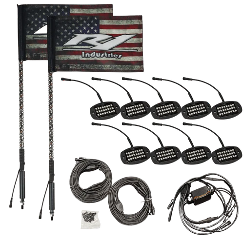 R1 Industries Wildcat Extreme LED Whip & Rock Light Party Pack