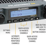 Rugged Radios Radio Kit Lite - Rambler G4 GMRS Band Mobile Radio with Stealth Antenna