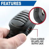 Rugged Radios Hand Speaker Mic Waterproof for Handheld Radios