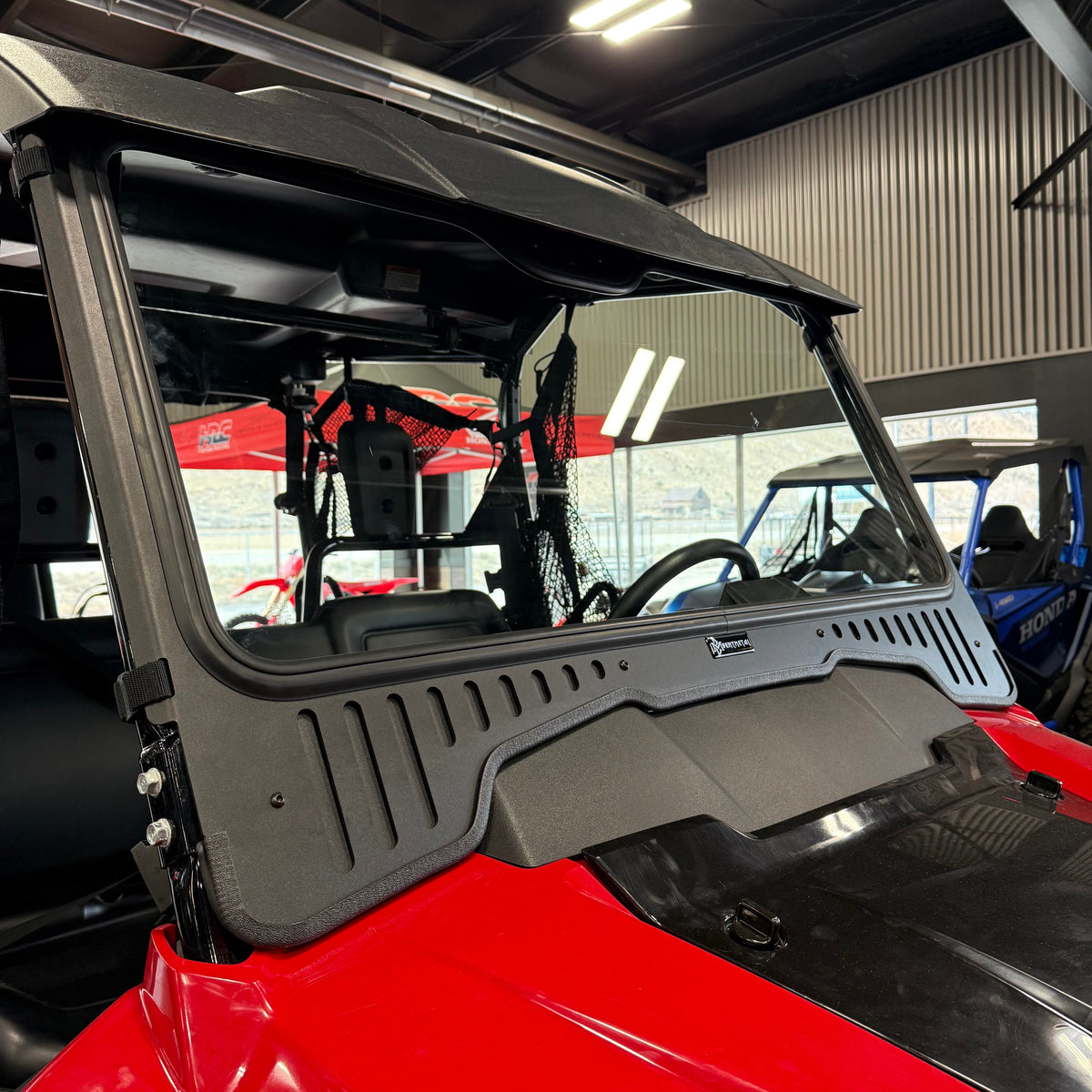 Bent Metal Honda Pioneer 700 Vented Glass Windshield
