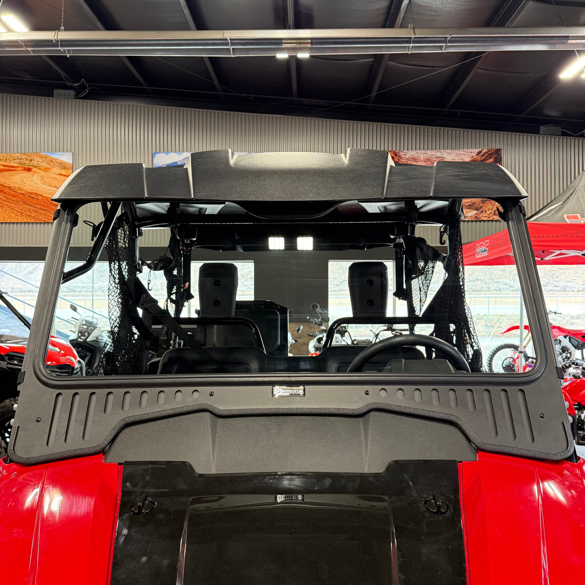 Bent Metal Honda Pioneer 700 Vented Glass Windshield