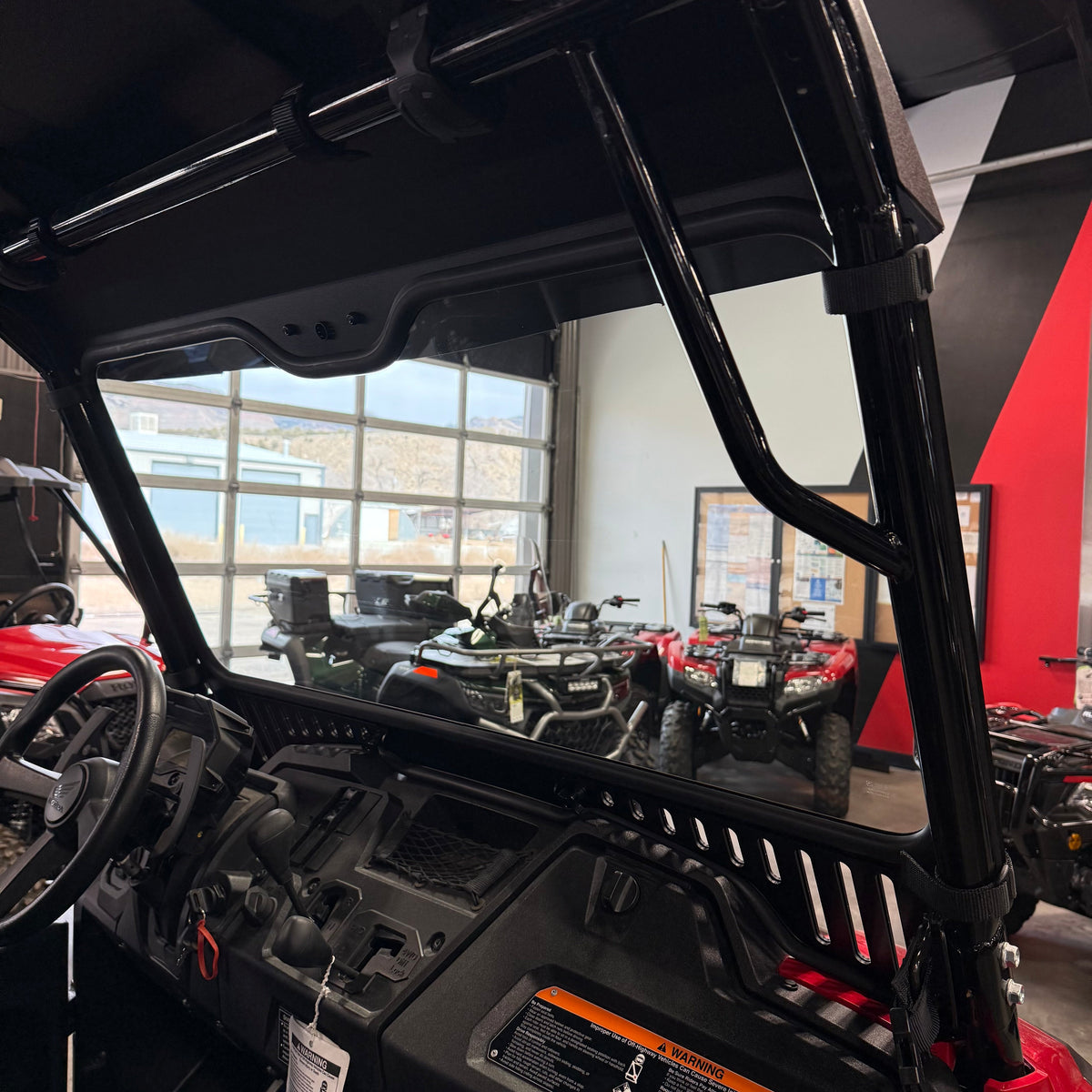 Bent Metal Honda Pioneer 700 Vented Glass Windshield