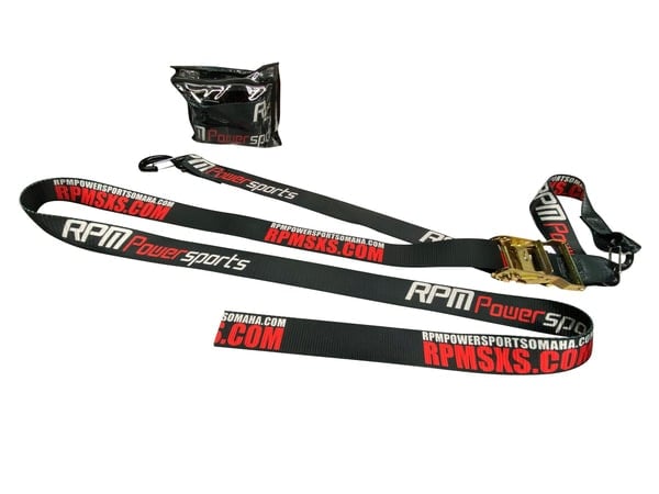 RPM Powersports 2" x 10ft Heavy Duty 3,300Lb Ratchet Straps (2 Pack)