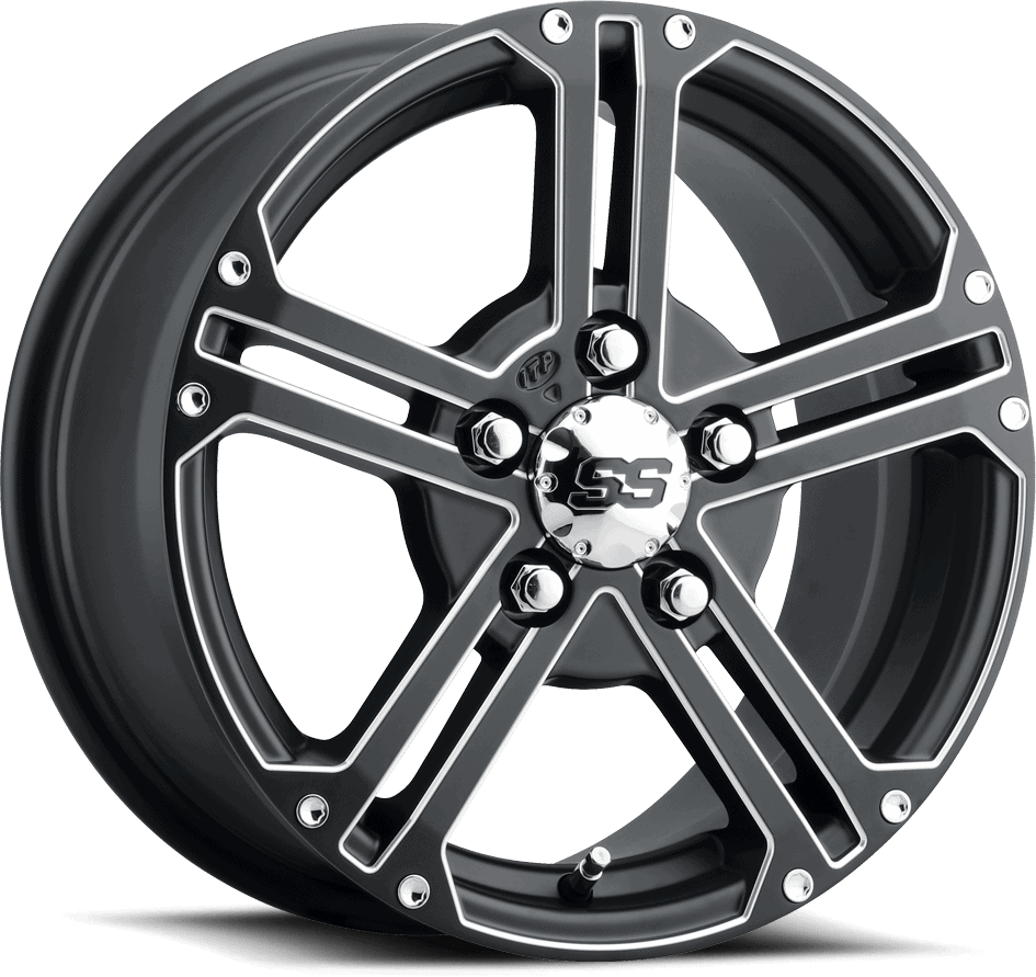 ITP SS Alloy SS212 Matte Black W/ Machined - 5X4.5 Bolt Pattern