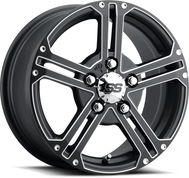 ITP SS Alloy SS212 Matte Black W/ Machined - 5X4.5 Bolt Pattern