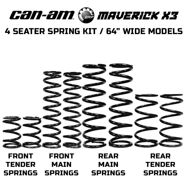 Zbroz Racing Can-Am Maverick X3 Max 64" Spring Kit (2017-2023)