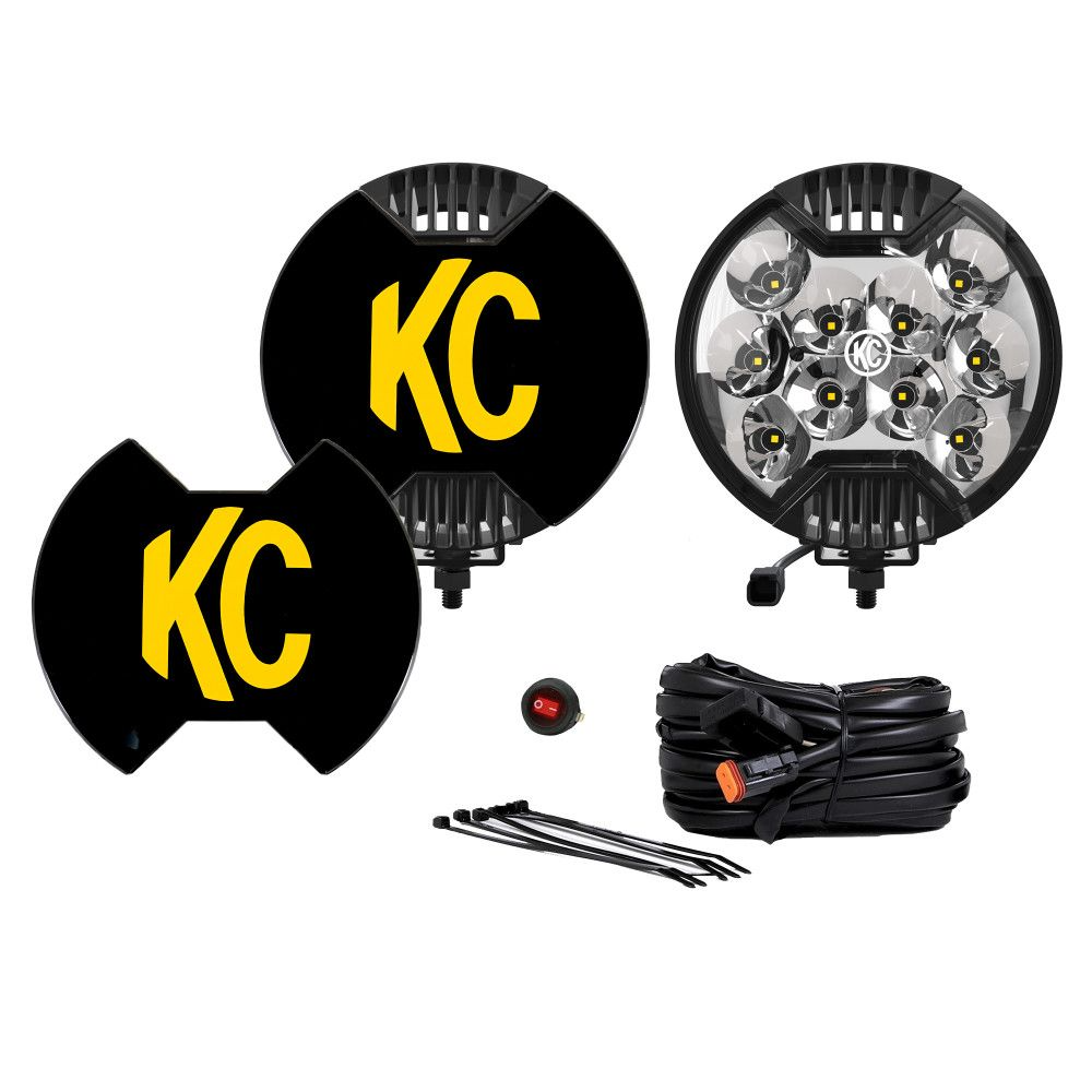 KC HiLiTES 6in Slimlite LED - 2-Light System - 50W Spot Beam