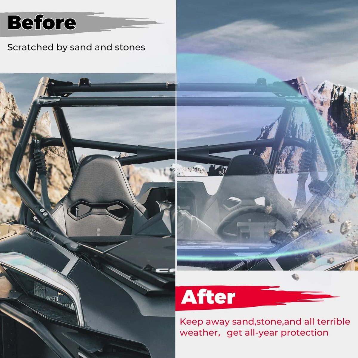 Kemimoto CF Moto ZForce 950 Front Half Windshield