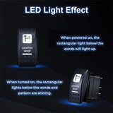 Kemimoto Can-Am Lighted Whip Illuminated Marine Rocker Switch 12V