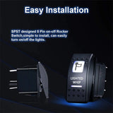 Kemimoto Can-Am Lighted Whip Illuminated Marine Rocker Switch 12V