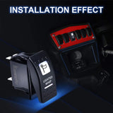 Kemimoto Can-Am Lighted Whip Illuminated Marine Rocker Switch 12V