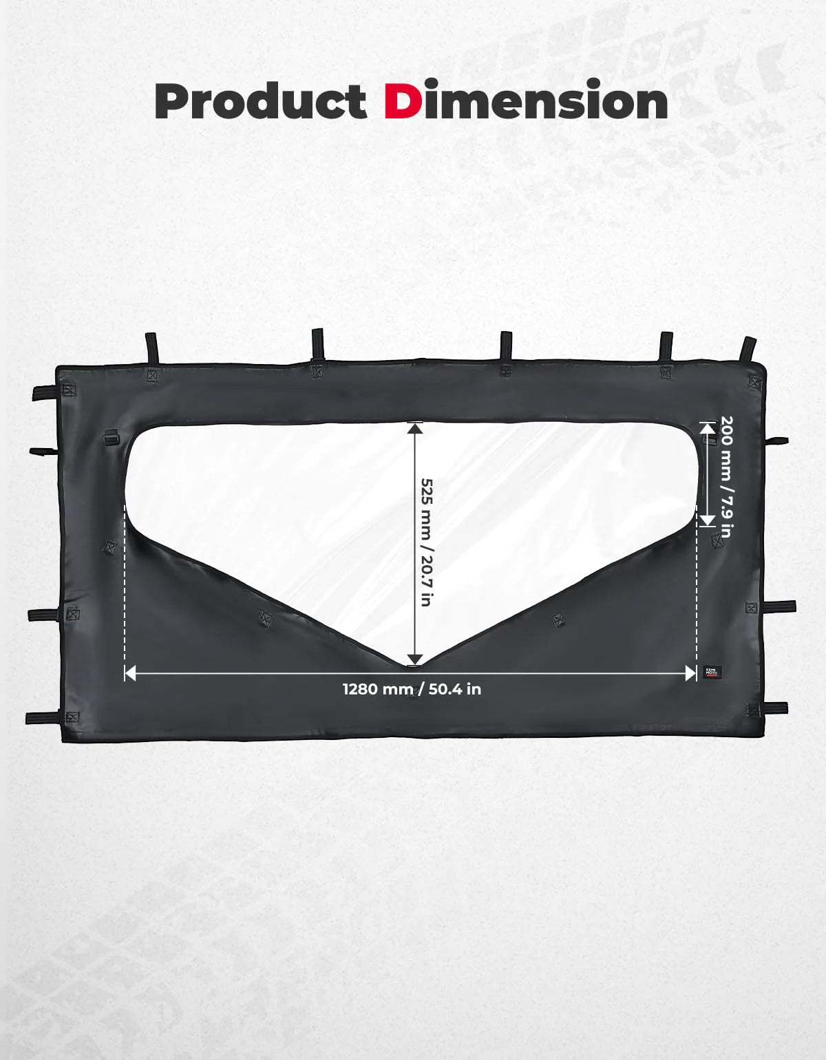 Kemimoto Honda Pioneer 1000-6 UTV Roll Up/ Down Soft Rear Window