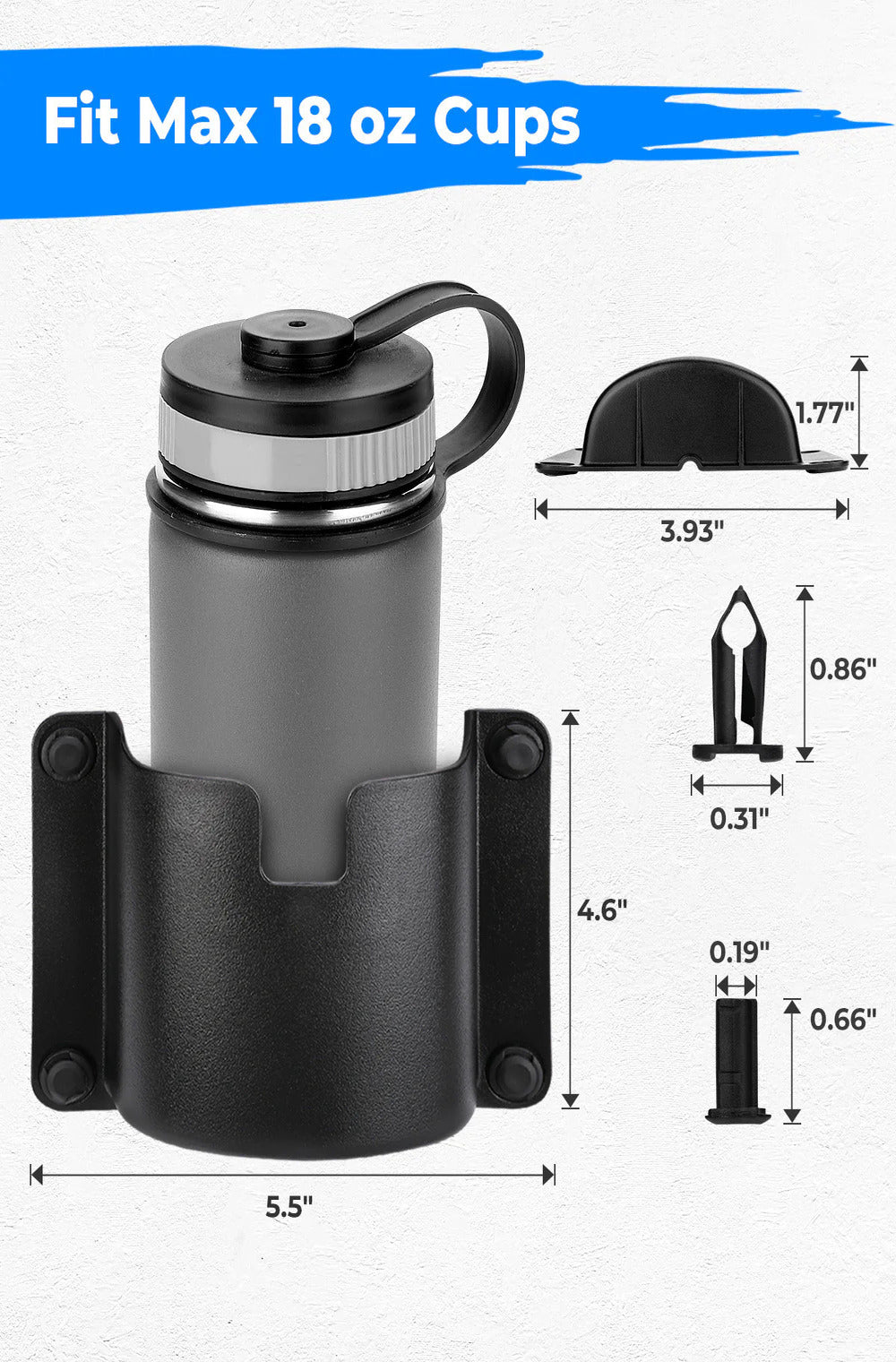 Kemimoto Honda Pioneer 1000-5 Door Mount Drink Cup Holder