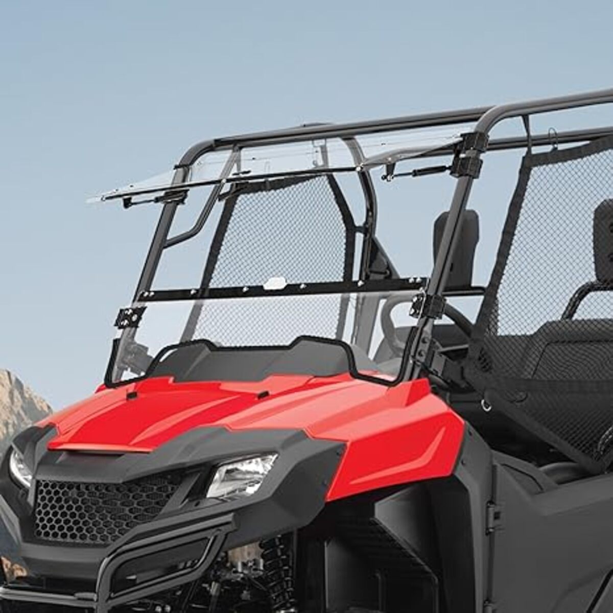 Kemimoto Honda Pioneer 700 UTV 3-in-1 Flip Windshield