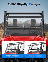 Kemimoto Honda Pioneer 700 UTV 3-in-1 Flip Windshield