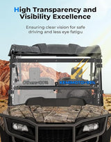 Kemimoto Honda Pioneer 700 UTV 3-in-1 Flip Windshield