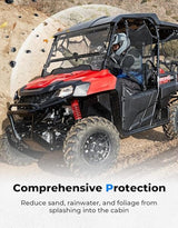 Kemimoto Honda Pioneer 700 UTV 3-in-1 Flip Windshield