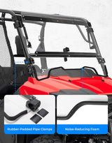 Kemimoto Honda Pioneer 700 UTV 3-in-1 Flip Windshield