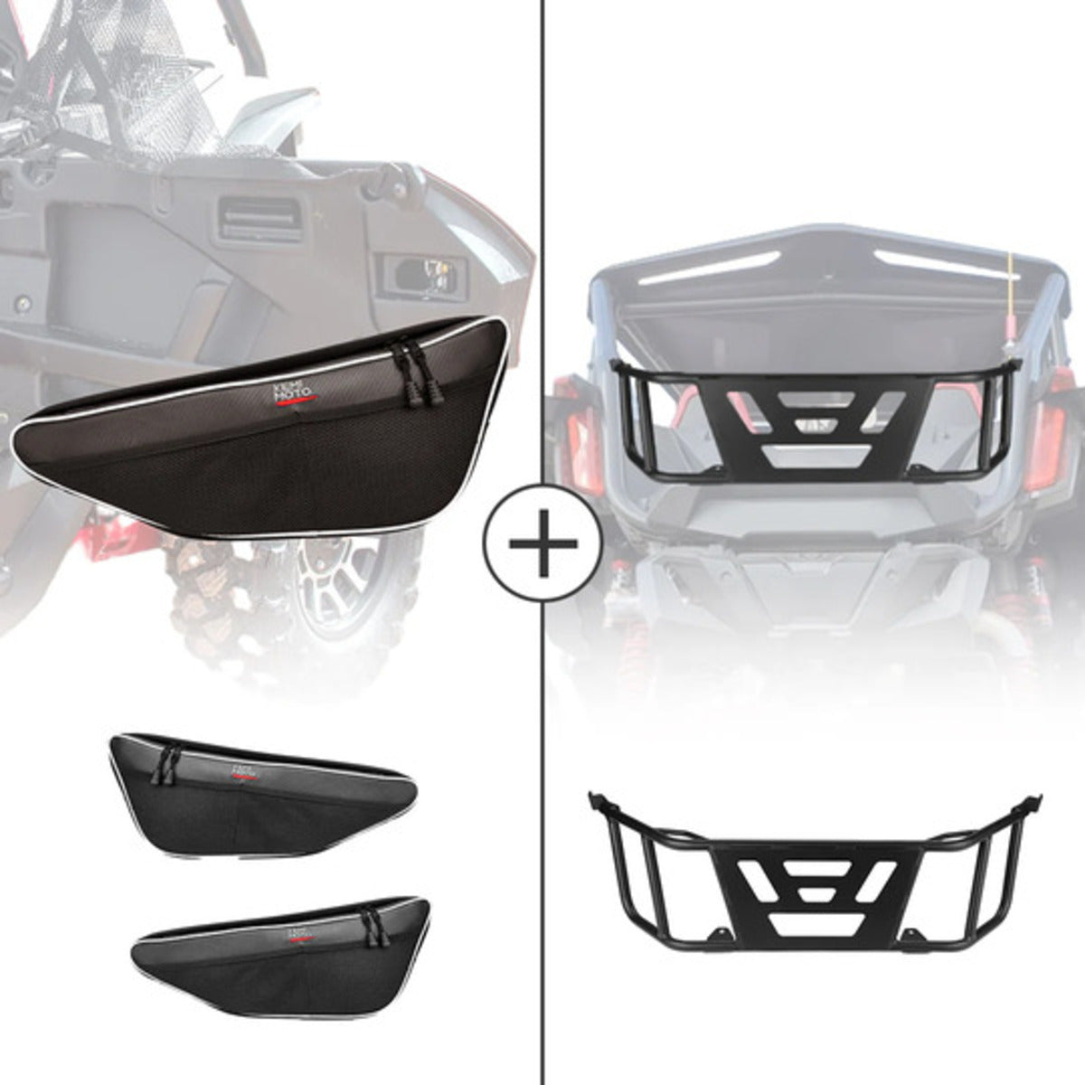 Kemimoto Honda Talon 1000R UTV Bed Tailgate & Door Bags