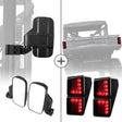 Kemimoto Polaris Ranger XP 1000 Adjustable Side Mirrors & Tail Light