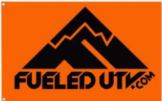 Orange Fueled UTV Dune Flag 12" x 18"