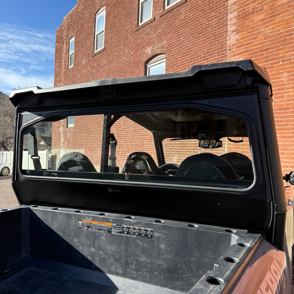 Bent Metal Polaris General Rear Glass Windshield