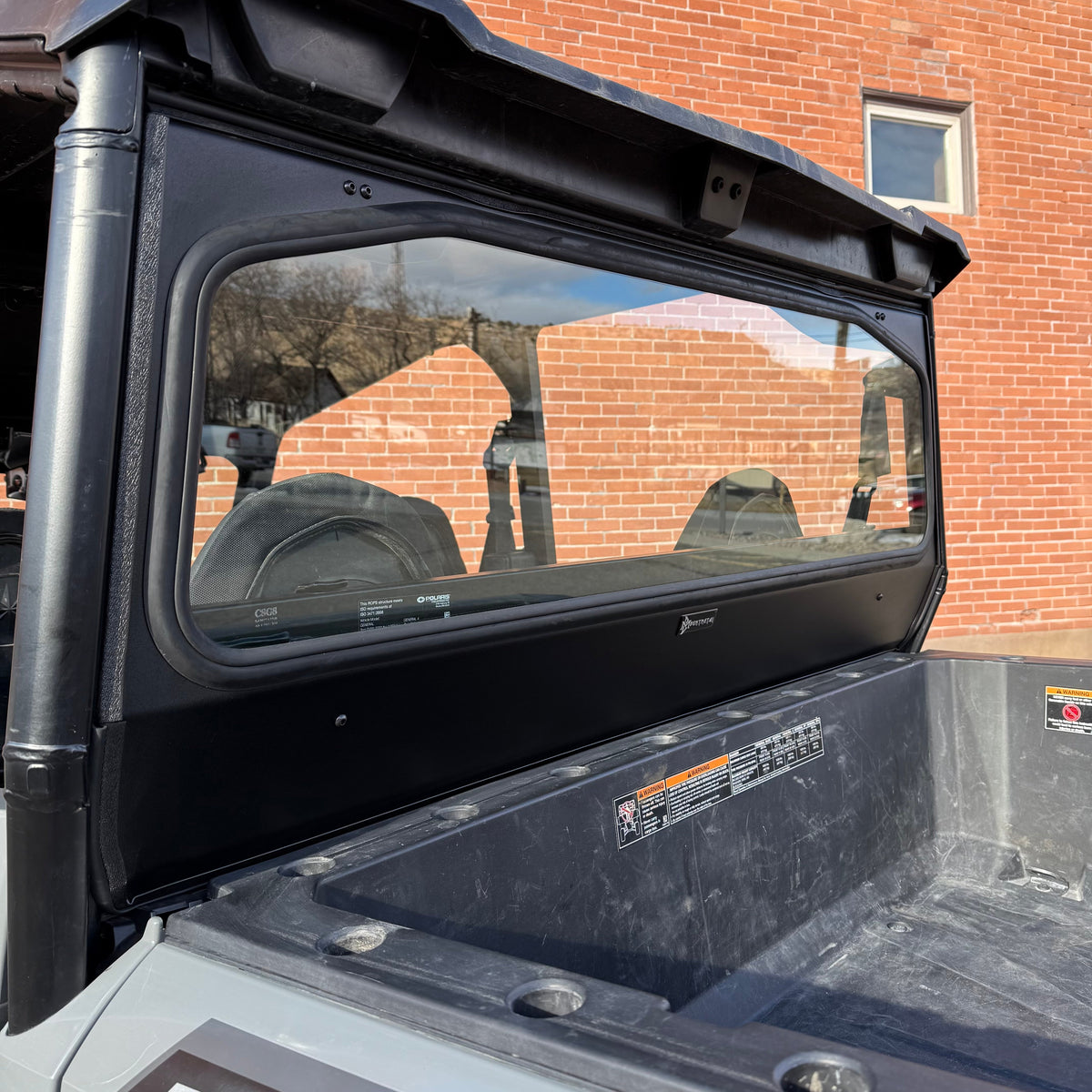Bent Metal Polaris General Rear Glass Windshield