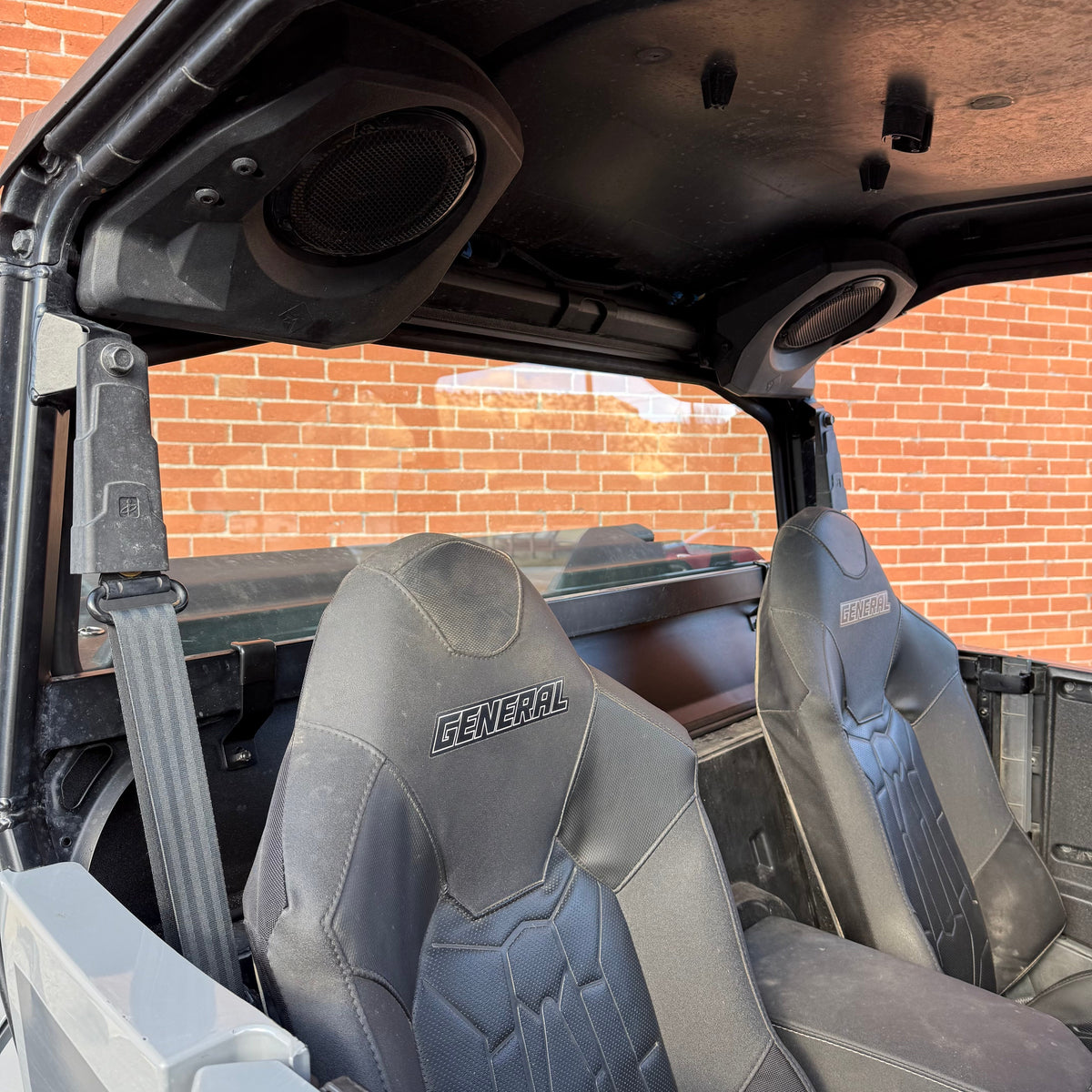 Bent Metal Polaris General Rear Glass Windshield