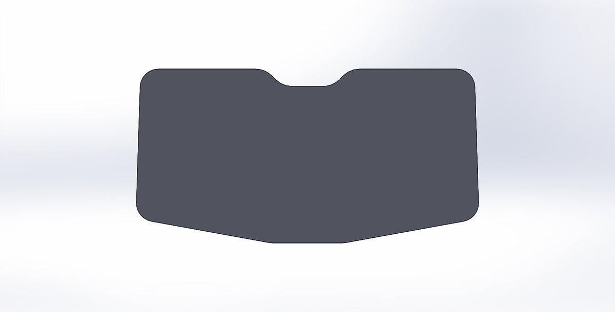 Bent Metal D.O.T Stamped Tinted Glass Replacement