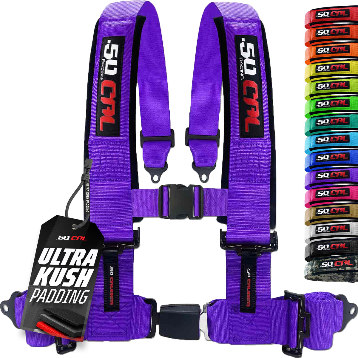 50 Cal Pro Series 4 point Harness with push button release 2" & 3" available