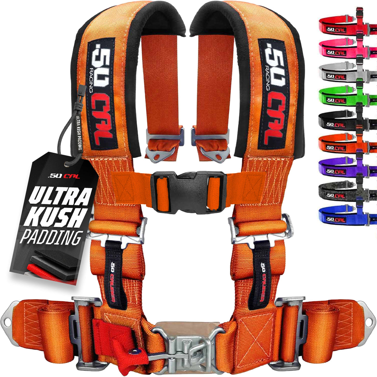 50 Cal 2" 4 Point Racing Harness – Pro Series Race Latch | 50 Caliber Racing