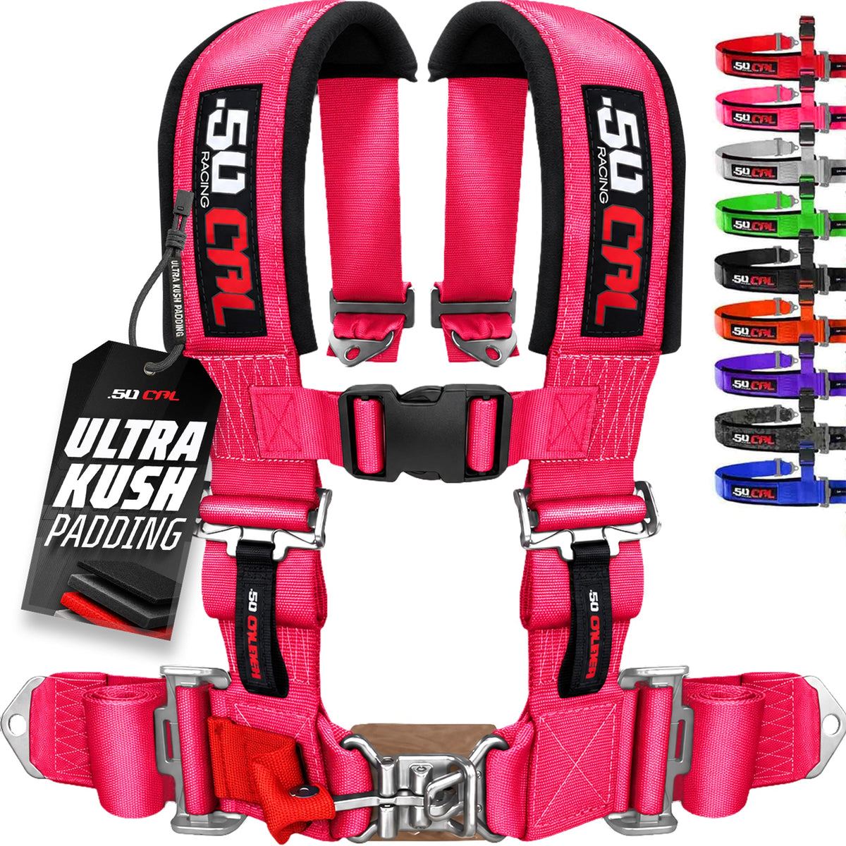 50 Cal Pro Series 3" 4 point Harness Seat Belt 50 Caliber Racing
