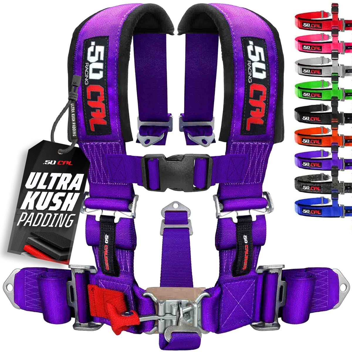50 Cal 3" 5 Point Racing Harness – Pro Series Race Latch | 50 Caliber Racing