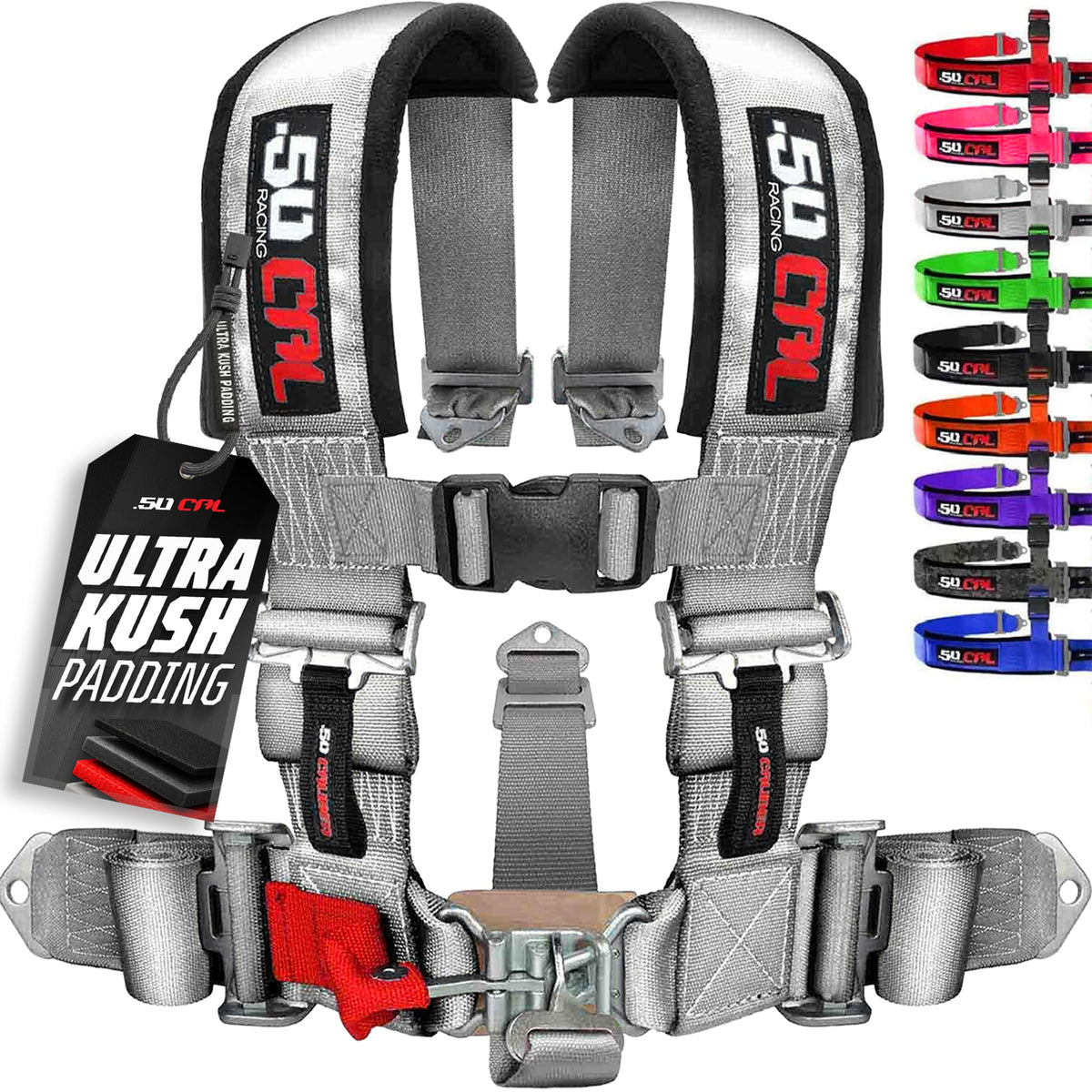 50 Cal 3" 5 Point Racing Harness – Pro Series Race Latch | 50 Caliber Racing