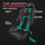 50 Cal Pro Series 4 point Harness with push button release 2" & 3" available