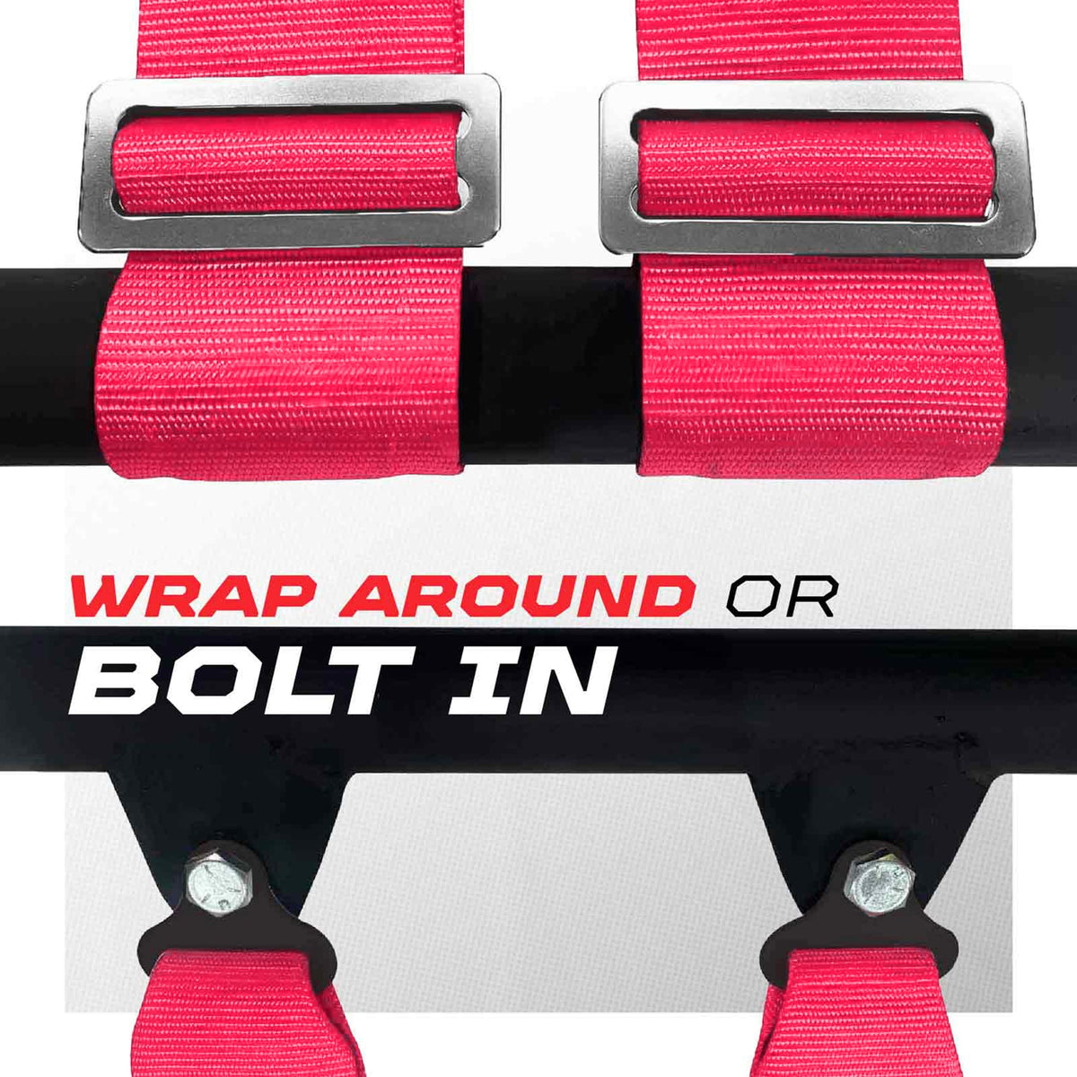 50 Cal Pro Series 3" 4 point Harness Seat Belt 50 Caliber Racing