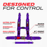 50 Cal 2" 5 Point Racing Harness – Pro Series Race Latch | 50 Caliber Racing