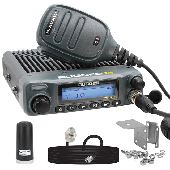 Rugged Radios Radio Kit Lite - Rambler G4 GMRS Band Mobile Radio with Stealth Antenna