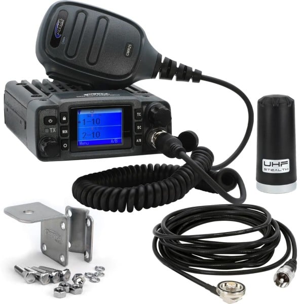 Rugged Radios Radio Kit Lite - GMR25 Waterproof GMRS Mobile Radio with Stealth Antenna