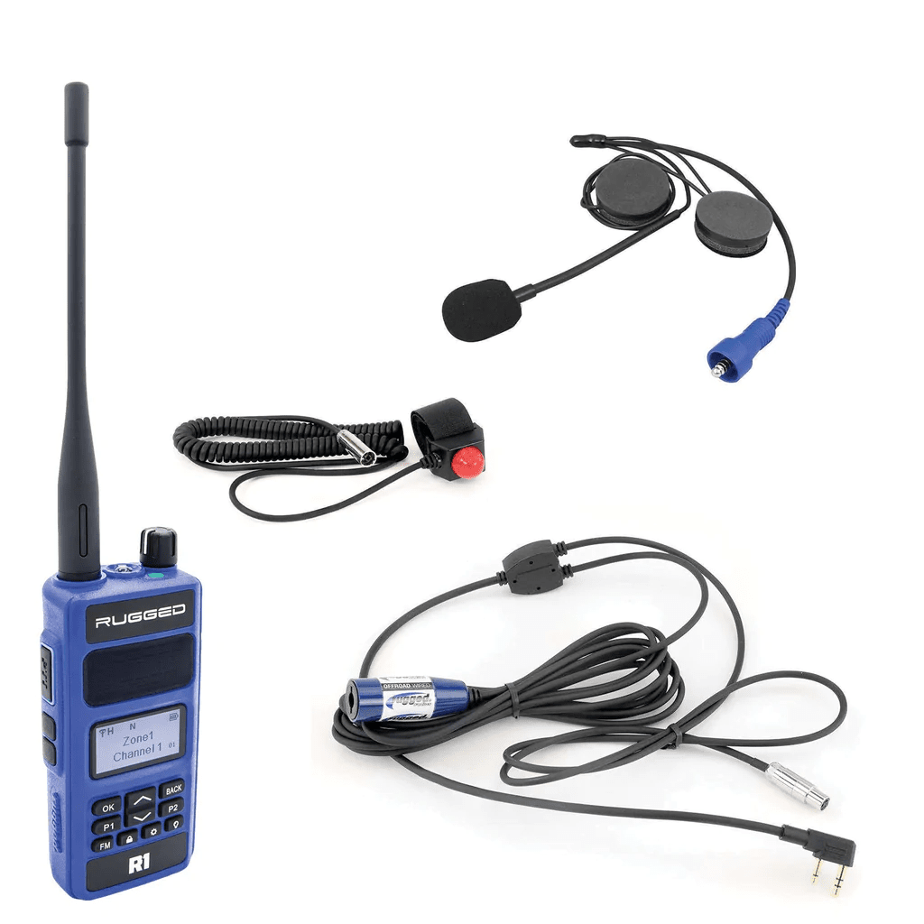 Rugged Radios Single Seat Offroad Kit with R1 Handheld Radio