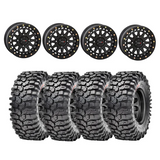 System 3 Matte Black SB-6 Beadlock & Maxxis Radial Roxxzilla Wheel & Tire Kit