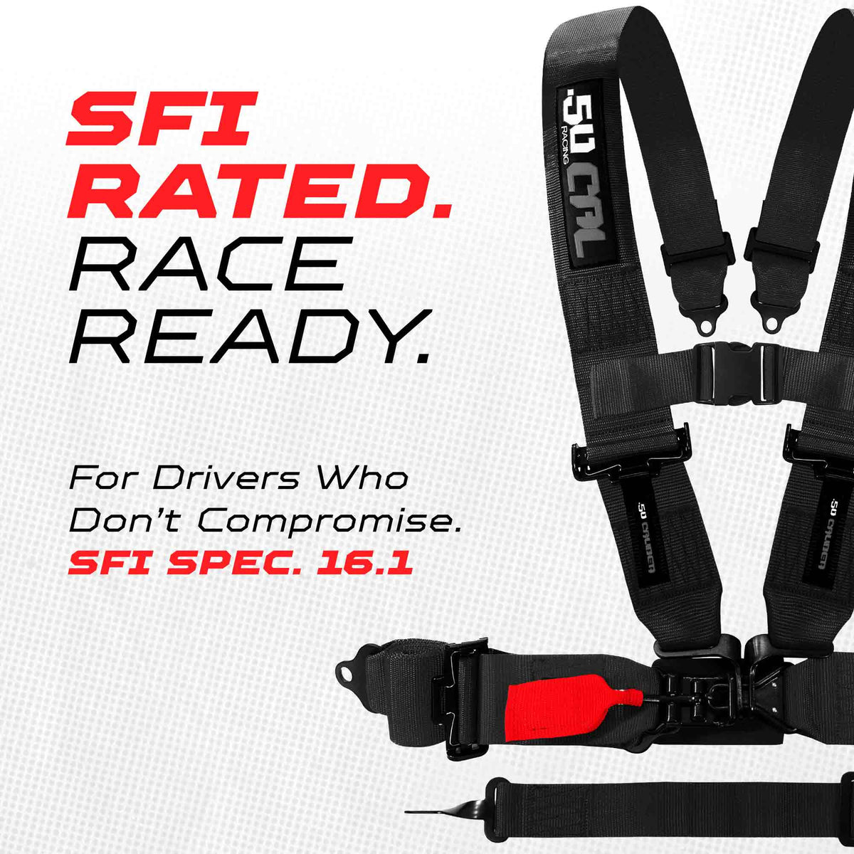 50 Cal SFI Approved 2" and  3" 5 point Harness, Racing Harness