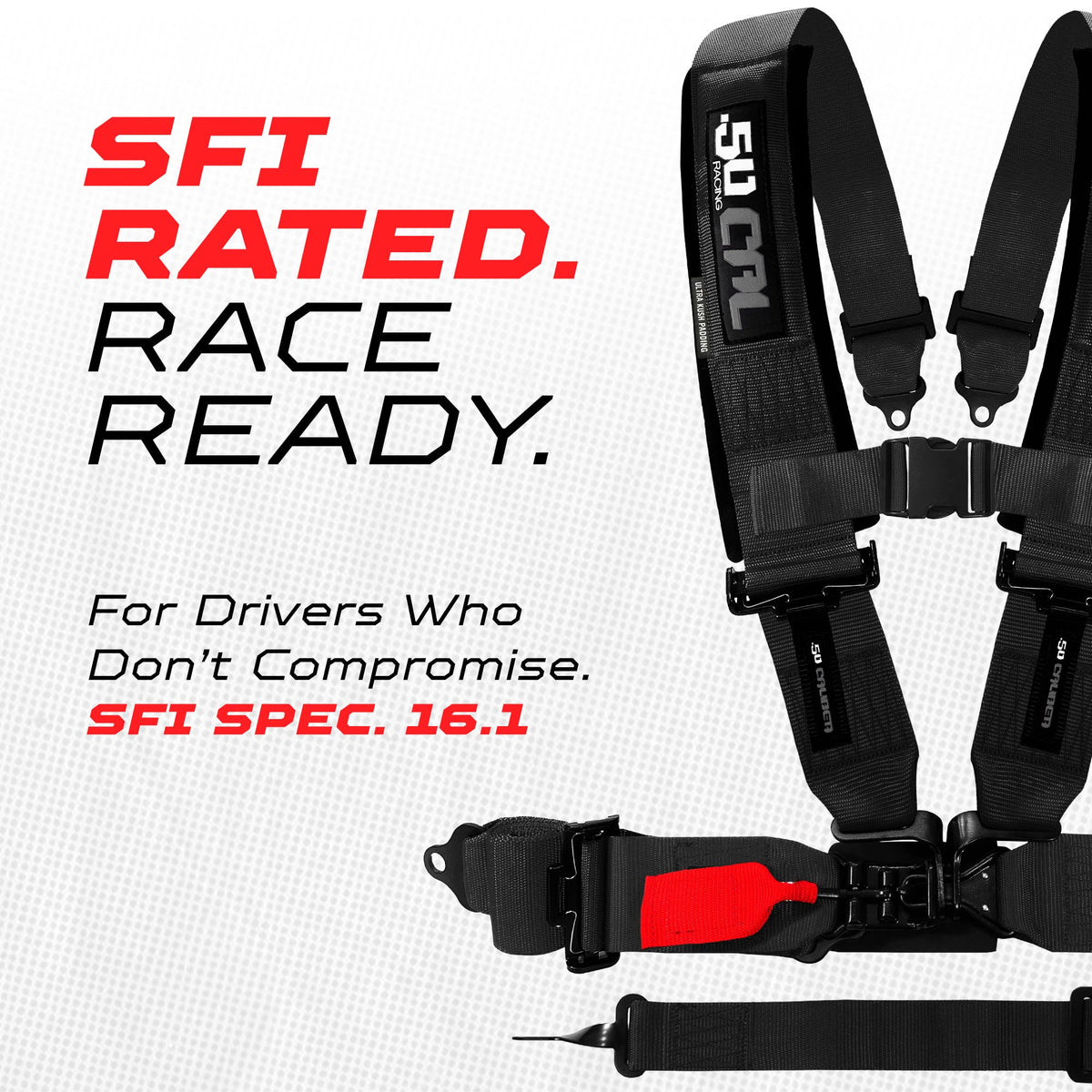 50 Cal SFI Approved 2" and  3" 5 point Harness, Racing Harness