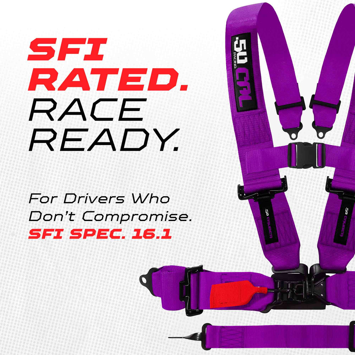 50 Cal SFI Approved 2" and  3" 5 point Harness, Racing Harness