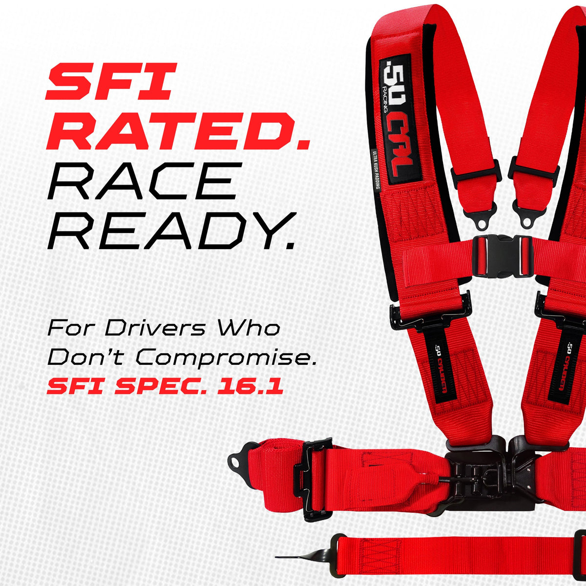 50 Cal SFI Approved 2" and  3" 5 point Harness, Racing Harness