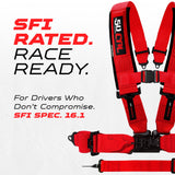 50 Cal SFI Approved 2" and  3" 5 point Harness, Racing Harness