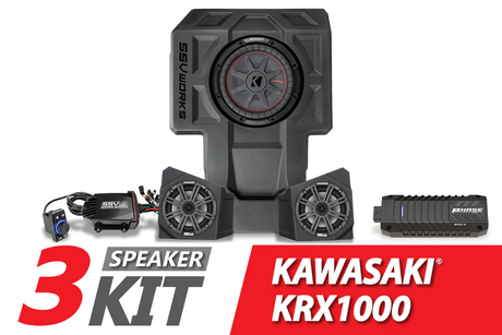 SSV Works 3-Speaker Kicker Audio-Kit - 2020-2023 Kawasaki KRX1000 2-Seater