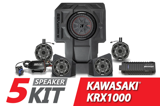 SSV Works 5-Speaker Kicker Audio-Kit - 2020-2023 Kawasaki KRX1000 2-Seater