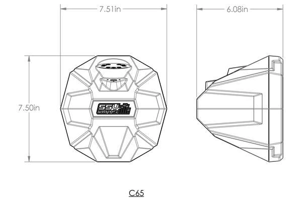 SSV Works Cage Mount 6.5" Speaker Pods - 2006-2022 Polaris Ranger